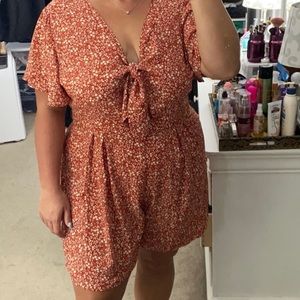 Rust orange romper